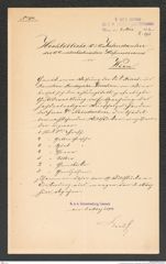 k.k. naturhistorisches Hofmuseum, Intendanzakten 1885-1896 (Hauer), Aktenzahl Z.176/1892, Seite 1